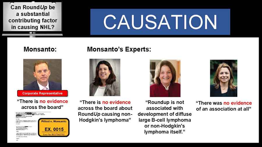 Three of Monsanto's experts